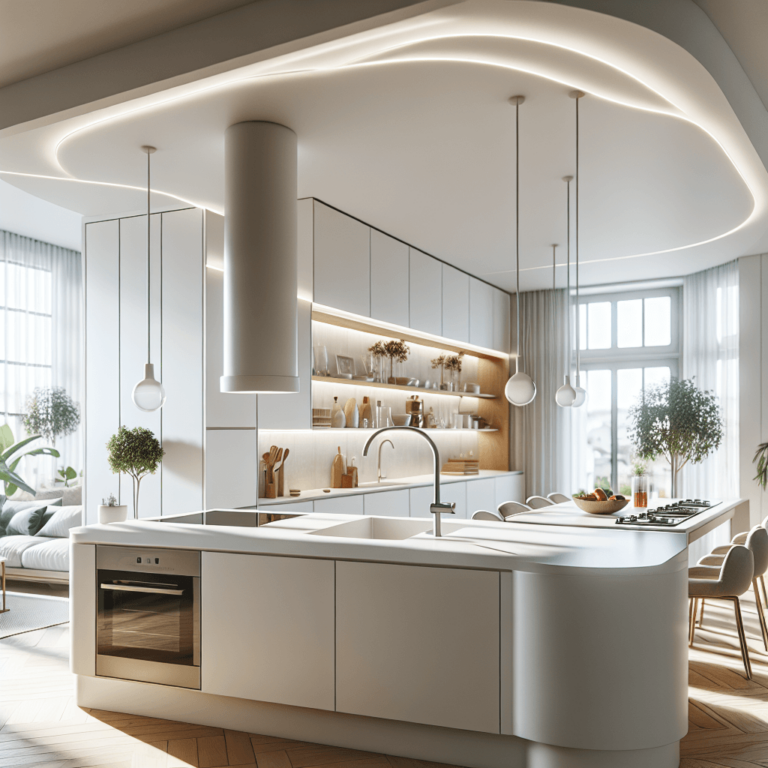 weiße Küche in U-Form-Stuttgart