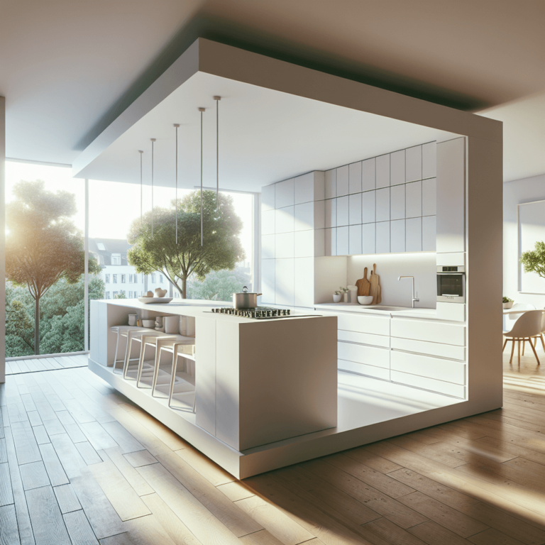 weiße Schwebende Küche-Stuttgart